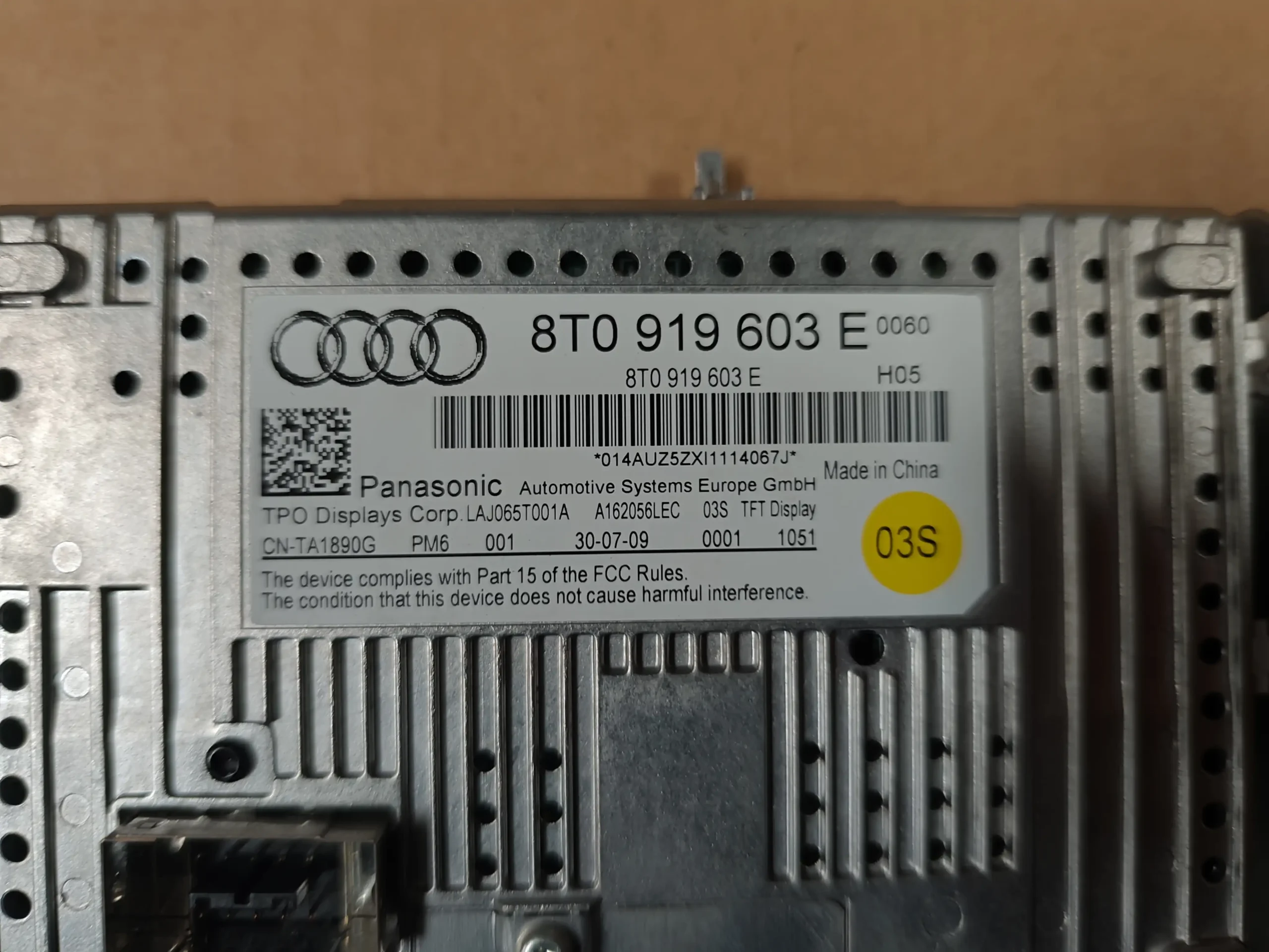 Audi A4L B8 Q5 central control display navigation display original disassembled parts have warranty - Image 3