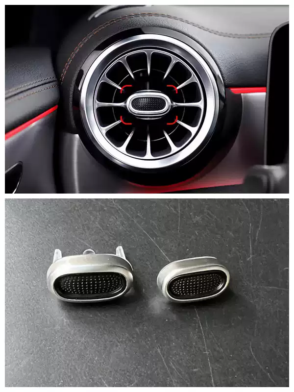 Applicable to the new Mercedes-Benz A-class GLB air conditioner air outlet knob plated ring GLA silver ring burst and replaced separately