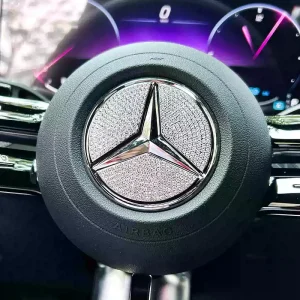 Suitable for Mercedes-Benz C260L steering wheel logo GLC260 sticker E300 interior C modified GLA water diamond GLB level