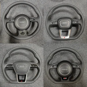 Adapted to Audi A4L A5 Q5A6L old model modified new flat-bottom sports multi-function button steering wheel assembly