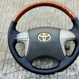 Toyota Classic Camry Mahogany Steering Wheel Assembly with Fixed Speed Lines Original Car Removal Parts