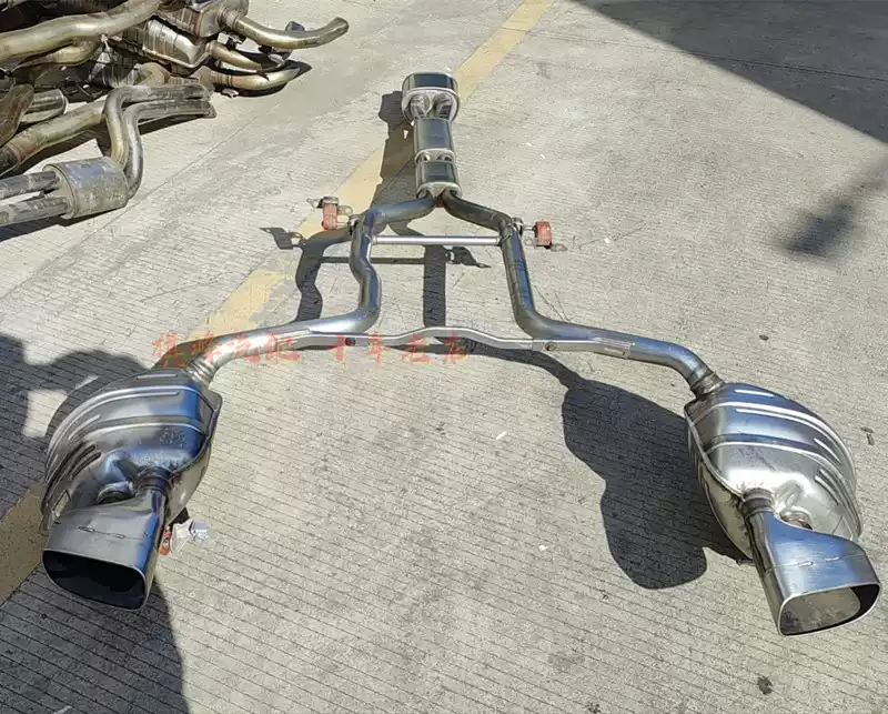 Porsche Paramela 3.6 exhaust pipe muffler original car-removal parts