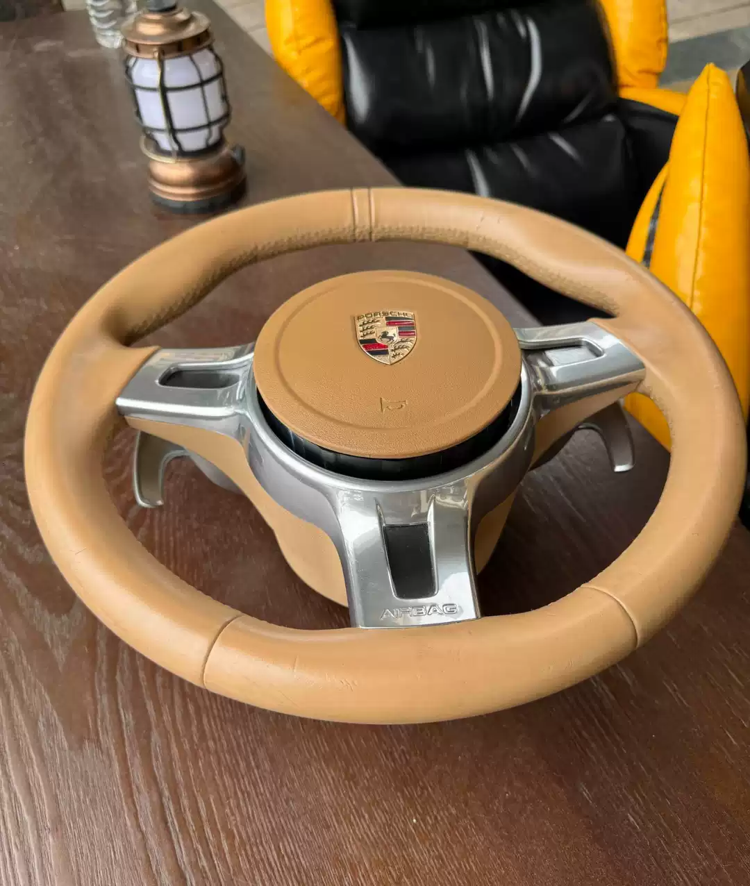 Porsche Paramela Cayenne 911 718 Sports GT Steering Wheel Original Car Removal Parts