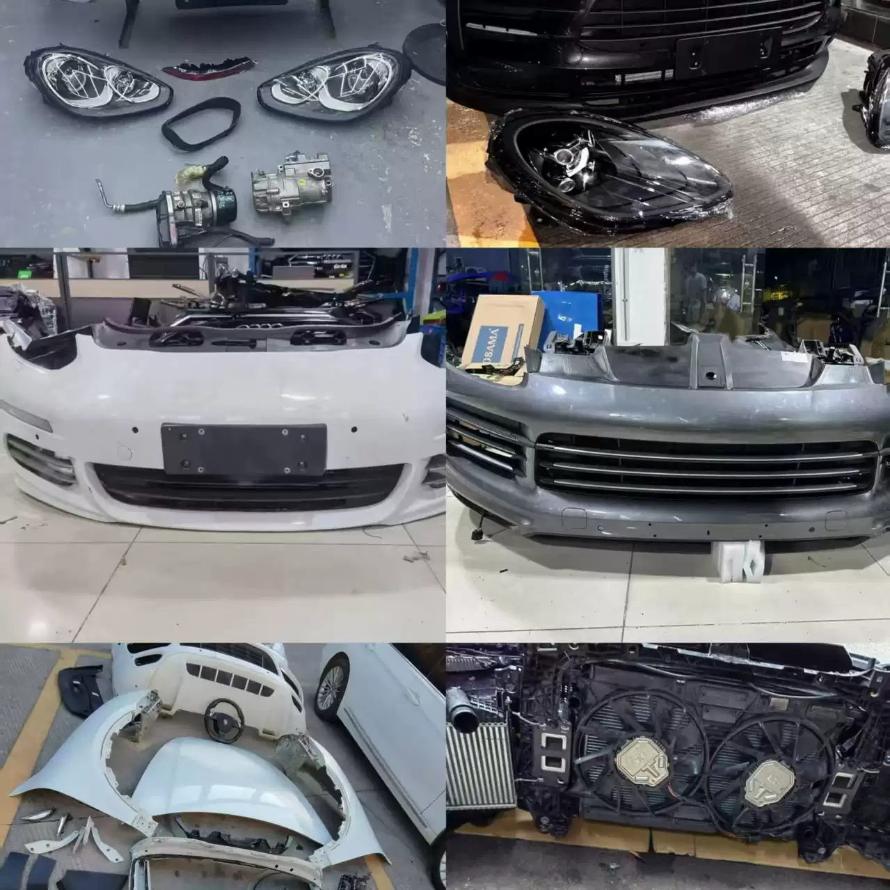 Porsche's entire vehicle, original car dismantling parts, front bumper headlights, door appearance, interior, chassis, electrical appliances, etc., to take responsibility for accidents